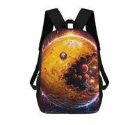 sinyumoney Mochila Infantil Impresa En 3D Retro Space Logo Mochila Escolar De Gran Capacidad Para Viajes Y Libros Para Niños De Primaria Y Secundaria 17inch