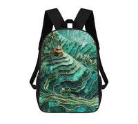 sinyumoney Mochila Infantil Impresa En 3D Rice Terrace Kintsugi Art Mochila Escolar De Gran Capacidad Para Viajes Y Libros Para Niños De Primaria Y Secundaria 17inch