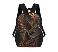 sinyumoney Mochila Infantil Impresa En 3D Rising Phoenix Mochila Escolar De Gran Capacidad Para Viajes Y Libros Para Niños De Primaria Y Secundaria 17inch