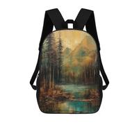 sinyumoney Mochila Infantil Impresa En 3D River Runs Through It Mochilas De Día Mochila Para Libros Mochila De Moda Mochilas Informales Para Niños Y Niñas En Edad Escolar 17inch