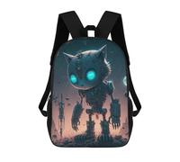sinyumoney Mochila Infantil Impresa En 3D Robotic Cat in Space -4 Mochila Escolar De Gran Capacidad Para Viajes Y Libros Para Niños De Primaria Y Secundaria 17inch
