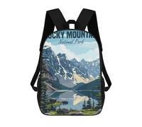 sinyumoney Mochila Infantil Impresa En 3D Rocky Mountain Park Mochila Escolar De Gran Capacidad Para Viajes Y Libros Para Niños De Primaria Y Secundaria 17inch