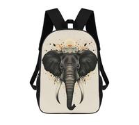sinyumoney Mochila Infantil Impresa En 3D Sacred Elephant Vector Portrait with Tribal Crown Mochila Escolar De Gran Capacidad Para Viajes Y Libros Para Niños De Primaria Y Secundaria 17inch