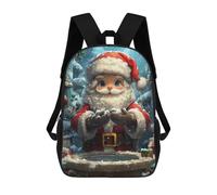 sinyumoney Mochila Infantil Impresa En 3D Santa Claus Christmas Illustration Mochila Escolar De Gran Capacidad Para Viajes Y Libros Para Niños De Primaria Y Secundaria 17inch