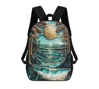 sinyumoney Mochila Infantil Impresa En 3D Secret Paradise Beach Mochila Escolar De Gran Capacidad Para Viajes Y Libros Para Niños De Primaria Y Secundaria 17inch