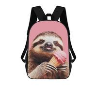sinyumoney Mochila Infantil Impresa En 3D Sloth Eating Ice Cream Mochila Escolar Ligera De Viaje Mochila Escolar De Moda Para Niños Y Estudiantes 17inch