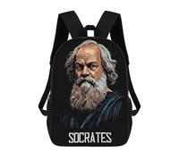 sinyumoney Mochila Infantil Impresa En 3D Socrates Mochila Escolar Ligera De Viaje Mochila Escolar De Moda Para Niños Y Estudiantes 17inch