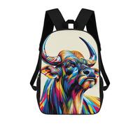 sinyumoney Mochila Infantil Impresa En 3D Spanish Fighting Bull Mochila Escolar De Gran Capacidad Para Viajes Y Libros Para Niños De Primaria Y Secundaria 17inch