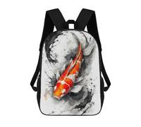 sinyumoney Mochila Infantil Impresa En 3D Splash of Koi Fish Mochila Escolar Ligera De Viaje Mochila Escolar De Moda Para Niños Y Estudiantes 17inch