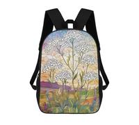 sinyumoney Mochila Infantil Impresa En 3D Stained Glass Wildflowers Mochila Escolar De Gran Capacidad Para Viajes Y Libros Para Niños De Primaria Y Secundaria 17inch
