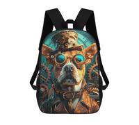sinyumoney Mochila Infantil Impresa En 3D Steampunk Animal Dog Mochila Escolar De Gran Capacidad Para Viajes Y Libros Para Niños De Primaria Y Secundaria 17inch