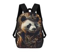sinyumoney Mochila Infantil Impresa En 3D Steampunk Panda Animal Mochila Escolar De Gran Capacidad Para Viajes Y Libros Para Niños De Primaria Y Secundaria 17inch