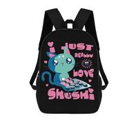 sinyumoney Mochila Infantil Impresa En 3D Sushi Cat Mochilas De Día Mochila Para Libros Mochila De Moda Mochilas Informales Para Niños Y Niñas En Edad Escolar 17inch
