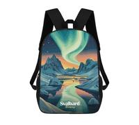 sinyumoney Mochila Infantil Impresa En 3D Svalbard Aurora Borealis Mochila Escolar Ligera De Viaje Mochila Escolar De Moda Para Niños Y Estudiantes 17inch