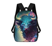 sinyumoney Mochila Infantil Impresa En 3D The BLUE ANGRY BULL Mochila Escolar Ligera De Viaje Mochila Escolar De Moda Para Niños Y Estudiantes 17inch