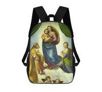 sinyumoney Mochila Infantil Impresa En 3D The Sistine Madonna Mochila Escolar De Gran Capacidad Para Viajes Y Libros Para Niños De Primaria Y Secundaria 17inch
