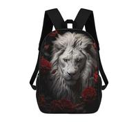 sinyumoney Mochila Infantil Impresa En 3D The White Lion Mochila Escolar De Gran Capacidad Para Viajes Y Libros Para Niños De Primaria Y Secundaria 17inch