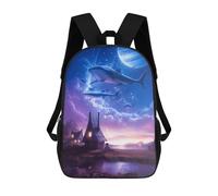 sinyumoney Mochila Infantil Impresa En 3D Underwater Fantasy Village Mochila Escolar Ligera De Viaje Mochila Escolar De Moda Para Niños Y Estudiantes 17inch