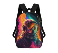 sinyumoney Mochila Infantil Impresa En 3D Vibrant Astronaut Artwork -10 Mochila Escolar De Gran Capacidad Para Viajes Y Libros Para Niños De Primaria Y Secundaria 17inch