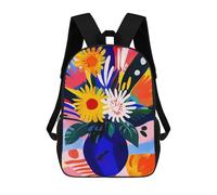 sinyumoney Mochila Infantil Impresa En 3D Vivid Fauvist Vision of Sunflowers Mochila Escolar De Gran Capacidad Para Viajes Y Libros Para Niños De Primaria Y Secundaria 17inch