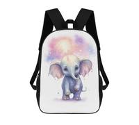 sinyumoney Mochila Infantil Impresa En 3D Watercolor Baby Elephant Mochila Escolar Ligera De Viaje Mochila Escolar De Moda Para Niños Y Estudiantes 17inch