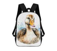 sinyumoney Mochila Infantil Impresa En 3D Watercolor Duck Mochila Escolar De Gran Capacidad Para Viajes Y Libros Para Niños De Primaria Y Secundaria 17inch