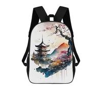 sinyumoney Mochila Infantil Impresa En 3D Watercolors Japanese 1 Mochilas De Día Mochila Para Libros Mochila De Moda Mochilas Informales Para Niños Y Niñas En Edad Escolar 17inch