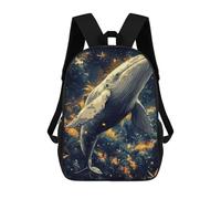sinyumoney Mochila Infantil Impresa En 3D Whale in A Forest Mochilas De Día Mochila Para Libros Mochila De Moda Mochilas Informales Para Niños Y Niñas En Edad Escolar 17inch