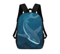 sinyumoney Mochila Infantil Impresa En 3D Whale Shark in Deep Blue Sea Mochila Escolar De Gran Capacidad Para Viajes Y Libros Para Niños De Primaria Y Secundaria 17inch