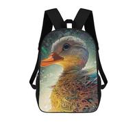 sinyumoney Mochila Infantil Impresa En 3D Whimsical Duck Illustration Mochila Escolar Ligera De Viaje Mochila Escolar De Moda Para Niños Y Estudiantes 17inch
