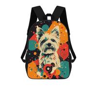 sinyumoney Mochila Infantil Impresa En 3D White West Highland Terrier Pop Art Print Playful Dog Decor Mochila Escolar De Gran Capacidad Para Viajes Y Libros Para Niños De Primaria Y Secundaria 17inch