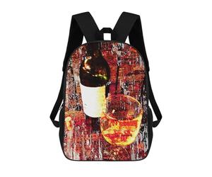 sinyumoney Mochila Infantil Impresa En 3D Wine Art 5 Mochila Escolar De Gran Capacidad Para Viajes Y Libros Para Niños De Primaria Y Secundaria 17inch