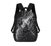 sinyumoney Mochila Infantil Impresa En 3D Wolf Animal Drawing Mochilas De Día Mochila Para Libros Mochila De Moda Mochilas Informales Para Niños Y Niñas En Edad Escolar 17inch