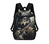sinyumoney Mochila Infantil Impresa En 3D Wolf As An Outlaw Mochila Escolar De Gran Capacidad Para Viajes Y Libros Para Niños De Primaria Y Secundaria 17inch