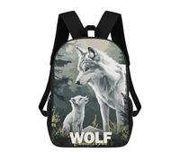 sinyumoney Mochila Infantil Impresa En 3D Wolf Family Minimalist Mochila Escolar De Gran Capacidad Para Viajes Y Libros Para Niños De Primaria Y Secundaria 17inch