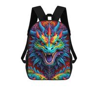 Sinyumoney Mochila Infantil Impreso En 3D Kaleidoscopic Wisdom Bolsa De Escuela, Mochila Estudiante, Mochila De Moda Y Ligero Para La Escuela, La Universidad Y Viajes, Oda To The Vibrant Dragon, 17"