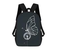Sinyumoney Mochila Infantil Impreso En 3D Majestic Deer in Moonlight Bolsa De Escuela, Mochila Estudiante, Mochila De Moda Y Ligero Para La Escuela, La Universidad Y Viajes, Mariposa geométrica en