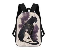 Sinyumoney Mochila Infantil Impreso En 3D Majestic Deer in Moonlight Bolsa De Escuela, Mochila Estudiante, Mochila De Moda Y Ligero Para La Escuela, La Universidad Y Viajes, Mujer y Panther, 17"