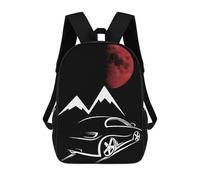 Sinyumoney Mochila Infantil Impreso En 3D Majestic Deer in Moonlight Bolsa De Escuela, Mochila Estudiante, Mochila De Moda Y Ligero Para La Escuela, La Universidad Y Viajes, Jdm Car Moon, 17"
