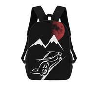 Sinyumoney Mochila Infantil Impreso En 3D Majestic Deer in Moonlight Bolsa De Escuela, Mochila Estudiante, Mochila De Moda Y Ligero Para La Escuela, La Universidad Y Viajes, Jdm Moon Car, 17"