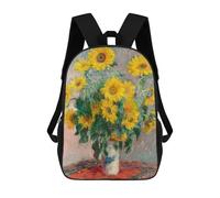 Sinyumoney Mochila Infantil Impreso En 3D Queen Nefertiti Bust Bolsa De Escuela, Mochila Estudiante, Mochila De Moda Y Ligero Para La Escuela, La Universidad Y Viajes, Bouquet Of Sunflowers, 17"