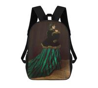 Sinyumoney Mochila Infantil Impreso En 3D Queen Nefertiti Bust Bolsa De Escuela, Mochila Estudiante, Mochila De Moda Y Ligero Para La Escuela, La Universidad Y Viajes, Claude Monets Camille, 17"