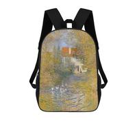 Sinyumoney Mochila Infantil Impreso En 3D Queen Nefertiti Bust Bolsa De Escuela, Mochila Estudiante, Mochila De Moda Y Ligero Para La Escuela, La Universidad Y Viajes, Claude Monets The Geese, 17"