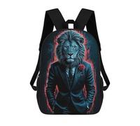 Sinyumoney Mochila Infantil Impreso En 3D Vienna Cityscape Bolsa De Escuela, Mochila Estudiante, Mochila De Moda Y Ligero Para La Escuela, La Universidad Y Viajes, Lion In Suit, 17"