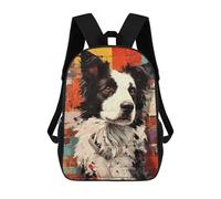 Sinyumoney Mochila Infantil Impreso En 3D Weimaraner Dog Graffiti Bolsa De Escuela, Mochila Estudiante, Mochila De Moda Y Ligero Para La Escuela, La Universidad Y Viajes, Border Collie Graffiti, 17"