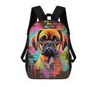 Sinyumoney Mochila Infantil Impreso En 3D Weimaraner Dog Graffiti Bolsa De Escuela, Mochila Estudiante, Mochila De Moda Y Ligero Para La Escuela, La Universidad Y Viajes, Puggle Dog Graffiti, 17"