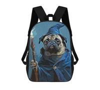 Sinyumoney Mochila Infantil Impreso En 3D Wild Nature Bolsa De Escuela, Mochila Estudiante, Mochila De Moda Y Ligero Para La Escuela, La Universidad Y Viajes, Wizard Dog, 17"