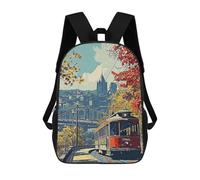 Sinyumoney Mochila Infantil Impreso En 3D Wild Nature Bolsa De Escuela, Mochila Estudiante, Mochila De Moda Y Ligero Para La Escuela, La Universidad Y Viajes, Travel To London, 17"