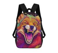 Sinyumoney Mochila Infantil Impreso En 3D Wild Nature Bolsa De Escuela, Mochila Estudiante, Mochila De Moda Y Ligero Para La Escuela, La Universidad Y Viajes, Laughing Wolf, 17"