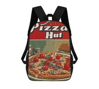 Sinyumoney Mochila Infantil Impreso En 3D Wild Nature Bolsa De Escuela, Mochila Estudiante, Mochila De Moda Y Ligero Para La Escuela, La Universidad Y Viajes, Pizza Vintage, 17"
